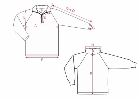 Sweatshirt measurements